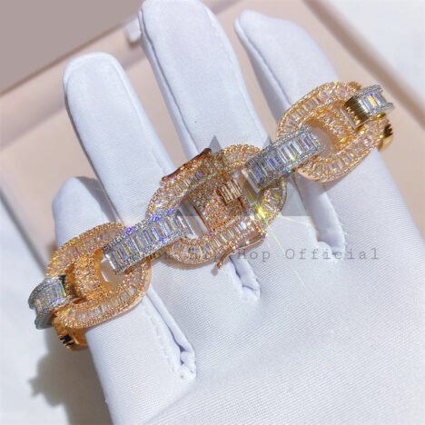 18MM Rose Gold Moissanite Mariner Chain | 925 Silver Luxury Necklace - Image 2