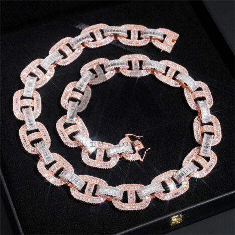 Iced Out Moissanite Diamond Mariner Chain - Hip Hop Jewelry - Image 2