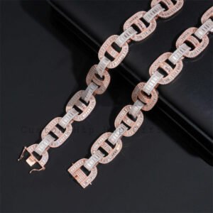 Iced Out Moissanite Diamond Mariner Chain - Hip Hop Jewelry - Image 3
