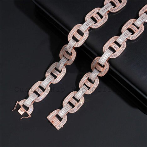 Iced Out Moissanite Diamond Mariner Chain - Hip Hop Jewelry - Image 3