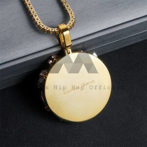 Custom Enamel 2inch Memory Pendant With VVS Moissanite Diamond Fit For 4MM Tennis Chain - Image 4