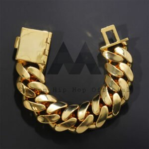 Iced Out 30MM Hand Made 999 Silver Moisasnite Cuban Link Bracelet Miami Style - Image 3