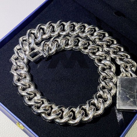 23MM Iced Out Moissanite Cuban Link Chain Necklace - Hip Hop Jewelry - Image 3