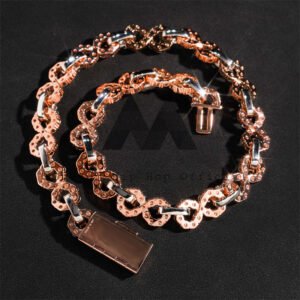 Men and Women Fashion Design Iced Out 13MM Infinity Link Chain with Moissanite Diamond - Image 5