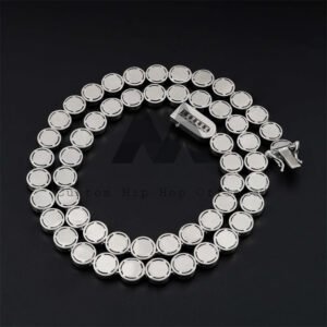 10MM VVS Moissanite Diamond Tennis Chain | 925 Sterling Silver Hip Hop Jewelry - Image 5