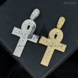 Sterling Silver 925 Gra Men Iced Out Moissanite Cross Pendant Fit For 4MM Tennis Chain - Image 4