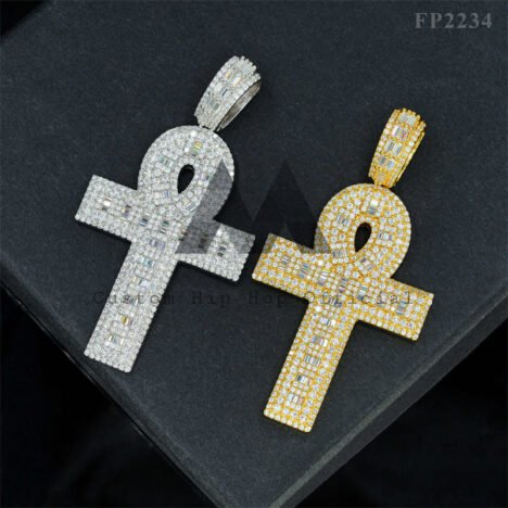 Sterling Silver 925 Gra Men Iced Out Moissanite Cross Pendant Fit For 4MM Tennis Chain - Image 4