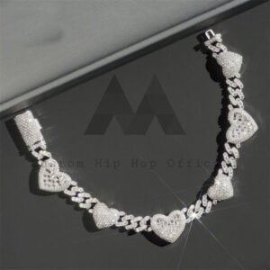 6MM Moissanite Cuban Link Bracelet - White Gold 925 Silver, Hip Hop Jewelry - Image 4