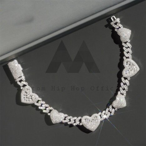 6MM Moissanite Cuban Link Bracelet - White Gold 925 Silver, Hip Hop Jewelry - Image 4