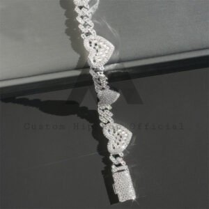 6MM Moissanite Cuban Link Bracelet - White Gold 925 Silver, Hip Hop Jewelry - Image 5