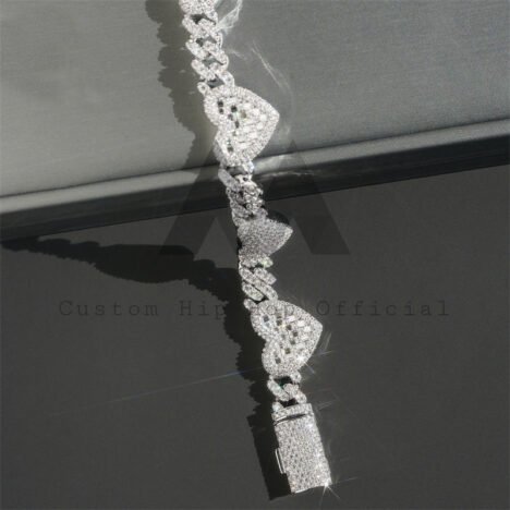6MM Moissanite Cuban Link Bracelet - White Gold 925 Silver, Hip Hop Jewelry - Image 5