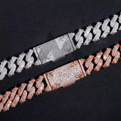 Iced Out 15MM Moissanite Cuban Link Chain | 925 Silver Hip Hop Jewelry
