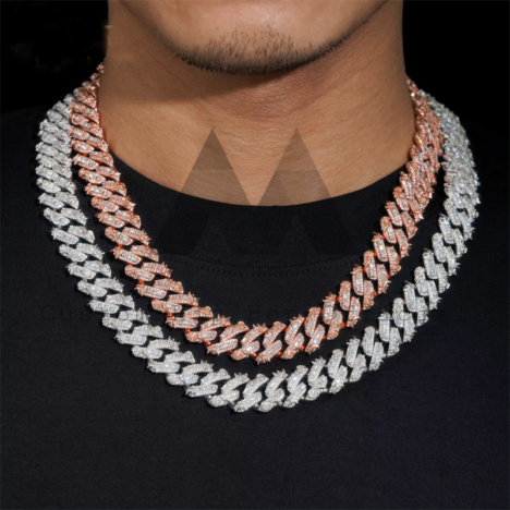 Iced Out 15MM Moissanite Cuban Link Chain | 925 Silver Hip Hop Jewelry - Image 3