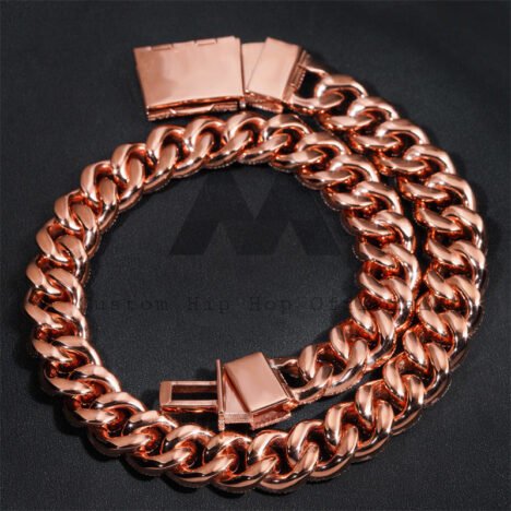 Mosaic Setting 20MM 23MM Cuban Link Chain VVS Moissanite Diamond Iced Out Hip Hop Chain - Image 5