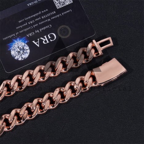 15MM Three Rows Iced Out Cuban Chain VVS Moissanite Diamond Pass Diamond Tester - Image 5