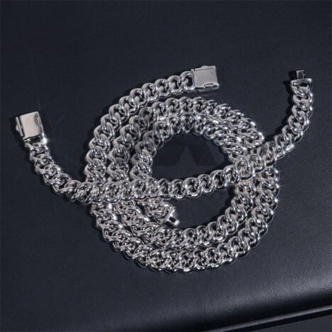 10MM Iced Moissanite Diamond Cuban Chain & Bracelet Set - Hip Hop Jewelry - Image 6