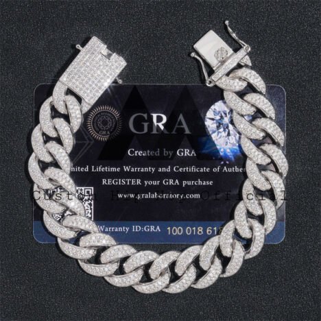 925 Sterling Silver 15MM Moissanite Iced Cuban Necklace for Men - Hip Hop Jewelry - Image 2