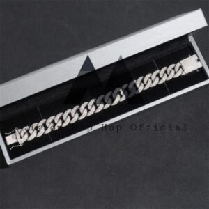 925 Sterling Silver 15MM Moissanite Iced Cuban Necklace for Men - Hip Hop Jewelry - Image 4