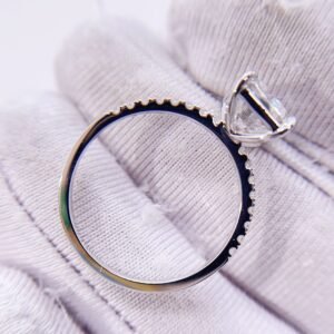 Vintage Style 10k 14k 18k White Gold Radiant Cut 5CT Moissanite Diamond Ring For Wedding - Image 5