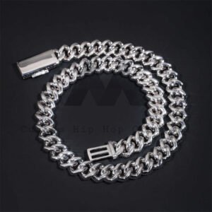 Men's 14MM Iced Out Cuban Link Chain | Sterling Silver & White Gold | Moissanite Hip Hop Jewelry - Image 3