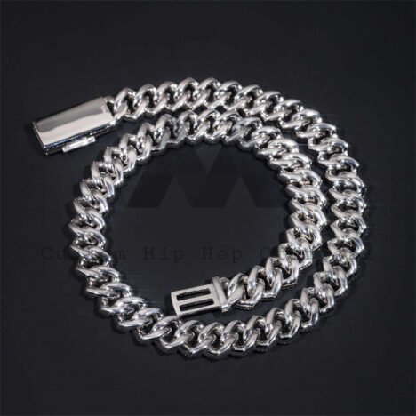 Men's 14MM Iced Out Cuban Link Chain | Sterling Silver & White Gold | Moissanite Hip Hop Jewelry - Image 3
