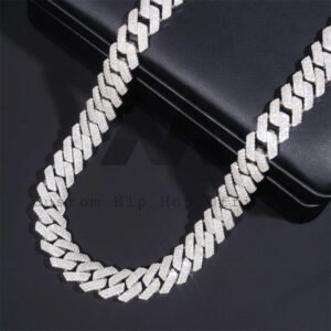 Men's 14MM Iced Out Cuban Link Chain | Sterling Silver & White Gold | Moissanite Hip Hop Jewelry - Image 4