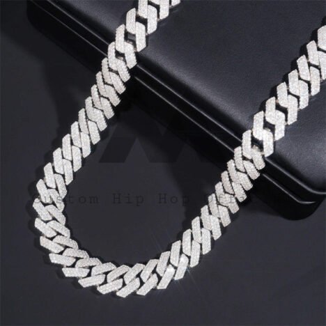 Men's 14MM Iced Out Cuban Link Chain | Sterling Silver & White Gold | Moissanite Hip Hop Jewelry - Image 4
