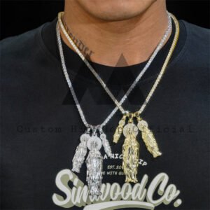 Iced Out Moissanite Jesus Pendant in 925 Silver, 3 Sizes for Men - Hip Hop Jewelry - Image 3