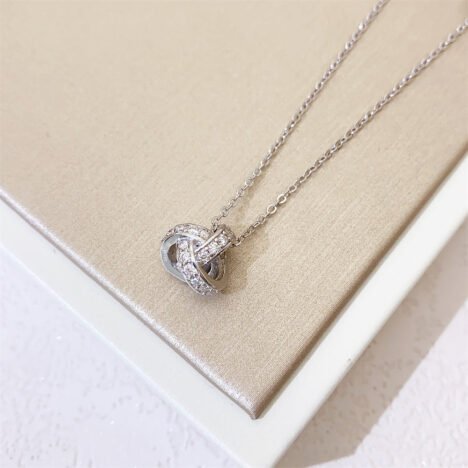 Women's Sterling Silver Moissanite Diamond Necklace - Micro Pave Hip Hop Jewelry - Image 2