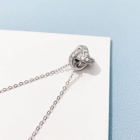Women's Sterling Silver Moissanite Diamond Necklace - Micro Pave Hip Hop Jewelry - Image 4