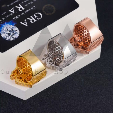 Stylish New Arrival Hip Hop VVS Baguette Cut Design Iced Out Moissanite Diamond House Ring - Image 2
