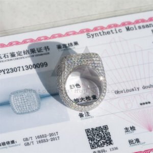 Hip Hop 10K Solid Gold VVS Moissanite Ring Fully Iced Rapper Jewelry - Image 3