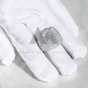 Hip Hop 10K Solid Gold VVS Moissanite Ring Fully Iced Rapper Jewelry - Image 5