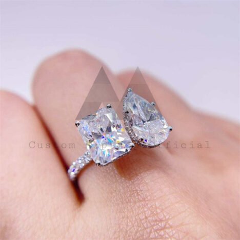 925 Silver Moissanite Engagement Ring - Hip Hop Style Jewelry