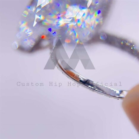 925 Silver Moissanite Engagement Ring - Hip Hop Style Jewelry - Image 6