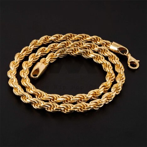 Men's 925 Sterling Silver 6MM Diamond-Cut Rope Chain - Hip Hop Jewelry - Image 6
