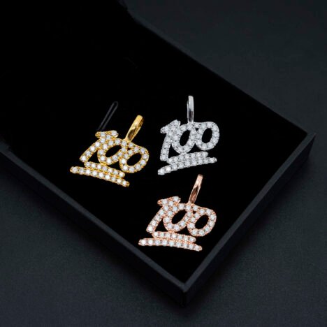 925 Silver Moissanite Iced Out Hip Hop Pendant with 3MM Tennis Chain - Image 5