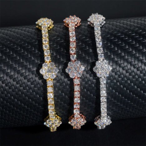 3MM 925 Silver Moissanite Tennis Bracelet | Iced Out Luxury Jewelry