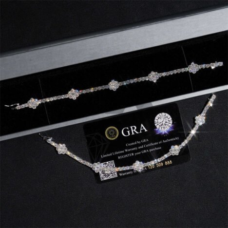 3MM 925 Silver Moissanite Tennis Bracelet | Iced Out Luxury Jewelry - Image 2