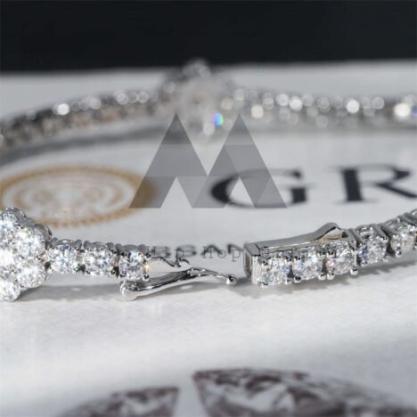 3MM 925 Silver Moissanite Tennis Bracelet | Iced Out Luxury Jewelry - Image 3