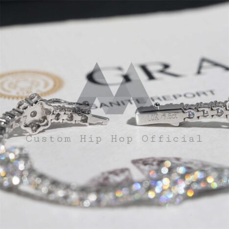 3MM 925 Silver Moissanite Tennis Bracelet | Iced Out Luxury Jewelry - Image 4