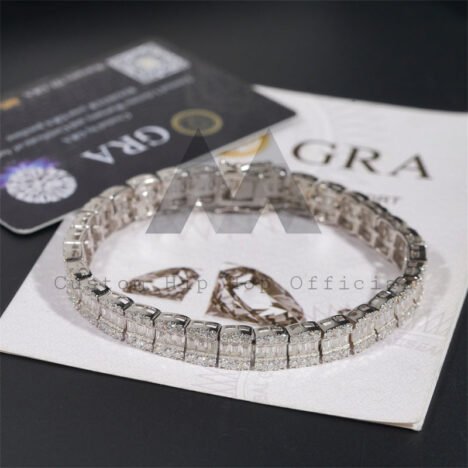 Men's 9MM Moissanite Diamond Tennis Bracelet, Sterling Silver Hip Hop Jewelry - Image 4
