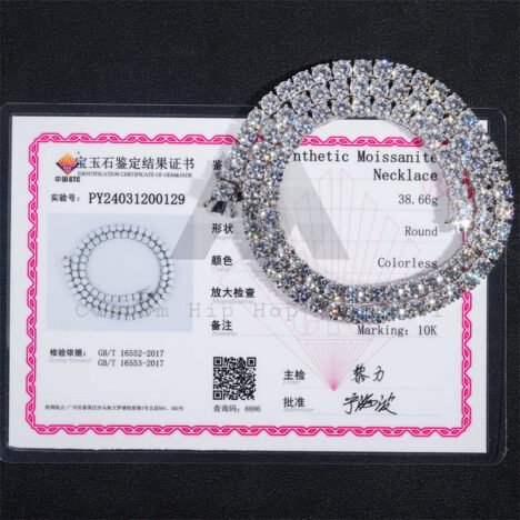 Men's 10K Solid Gold 5MM Moissanite Diamond Tennis Chain | Hip Hop Jewelry - Image 3