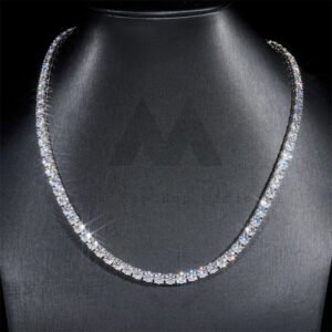Men's 10K Solid Gold 5MM Moissanite Diamond Tennis Chain | Hip Hop Jewelry - Image 4