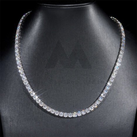 Men's 10K Solid Gold 5MM Moissanite Diamond Tennis Chain | Hip Hop Jewelry - Image 4