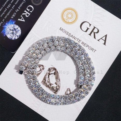 Men's 10K Solid Gold 5MM Moissanite Diamond Tennis Chain | Hip Hop Jewelry - Image 5
