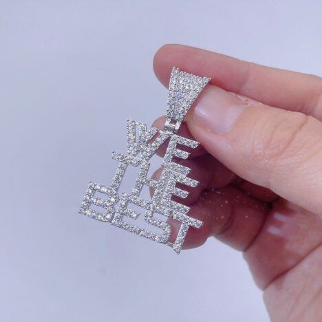 Iced Out VVS Moissanite Pendant - Hip Hop Bling 'We The Best' Style