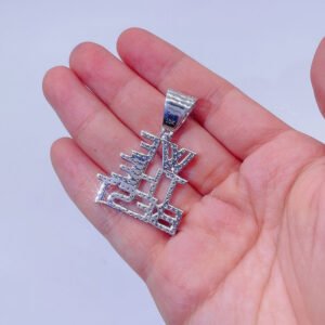 Iced Out VVS Moissanite Pendant - Hip Hop Bling 'We The Best' Style - Image 3