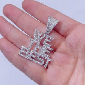 Iced Out VVS Moissanite Pendant - Hip Hop Bling 'We The Best' Style - Image 2