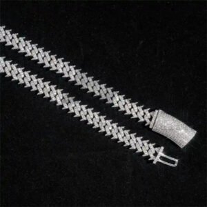 10mm VVS Moissanite Cuban Link Chain Set, 925 Silver Iced Out Hip Hop Jewelry - Image 6